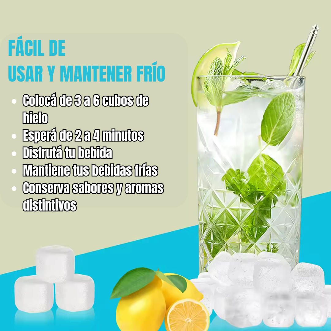 Pack de 20 cubos de hielo reutilizables